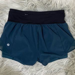 turquoise lulu lemon shorts